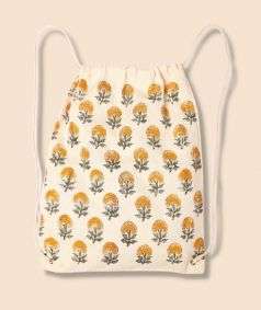 Summer Blooms Jaipur Drawstring Backpack