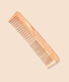 Handmade Neem Wood Comb, Dual-Ended