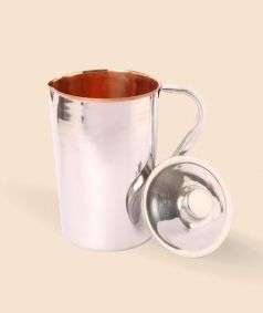 Copper Water Jug with Stainless Steel finish, 48 oz